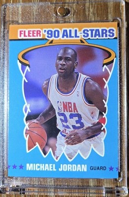 Rare MICHAEL JORDAN Vintage 36 Year Old ALL STAR Fleer 1990 Basketball Card Mint