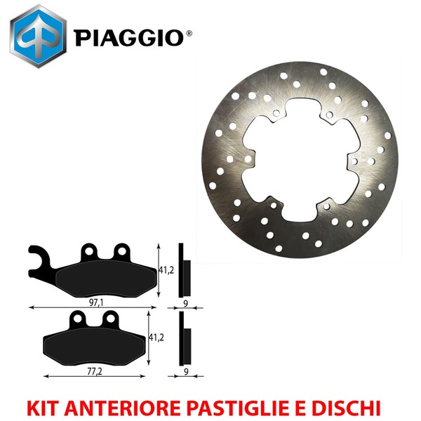 Satz BremsbelÄGe UND Bremsscheiben Vorne Piaggio Super Hexagon 150 GTX 2001-image