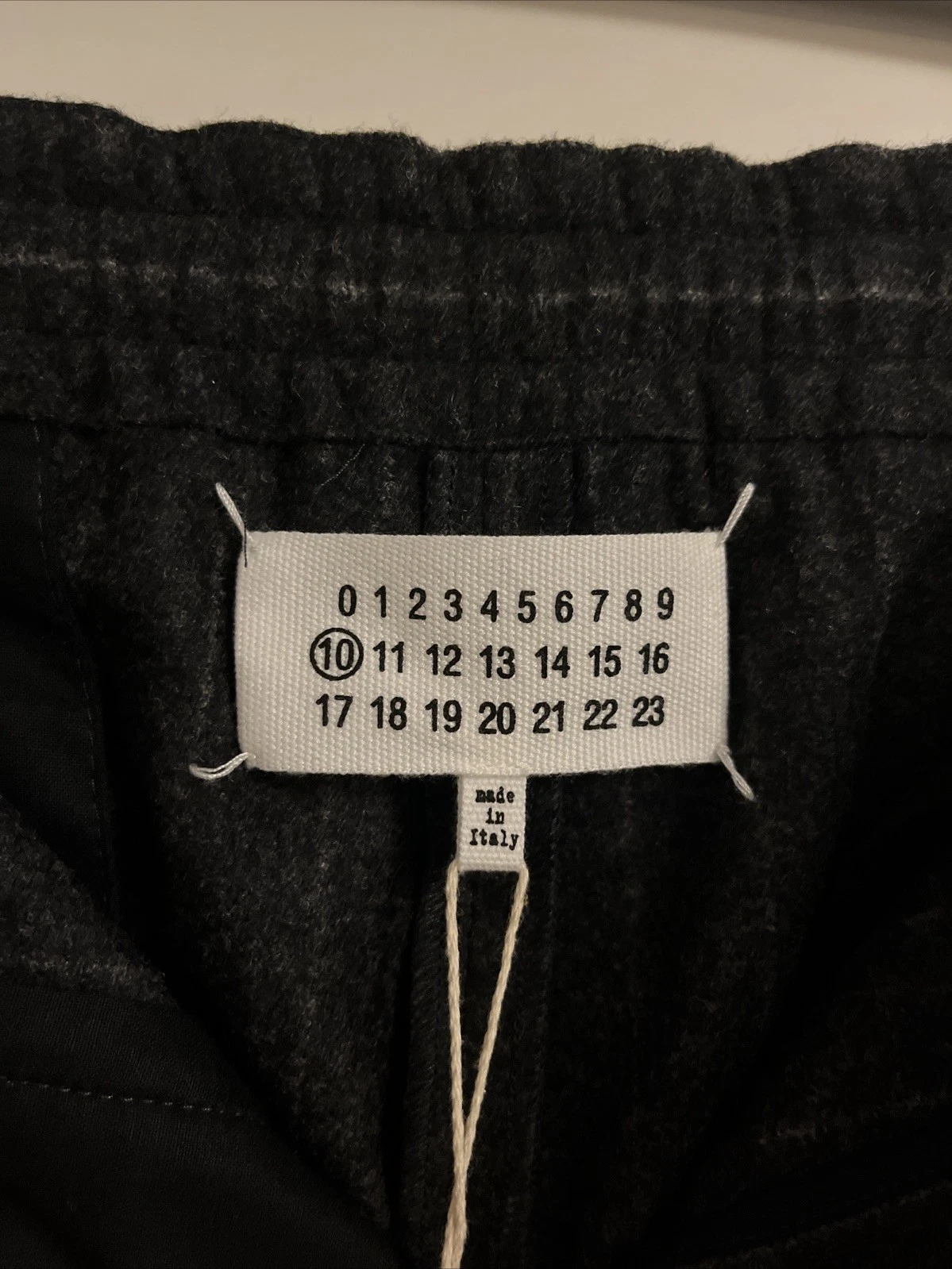 Maison Margiela 20AW Pantaloni pantaloni pantaloni 48 lana grigio righe S50KA0532