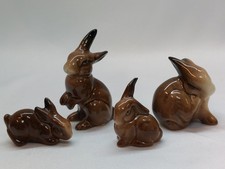 Antique Vintage Beswick Rabbit Family, Full Set Of 4 (823, 824, 825 & 826)