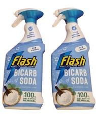 2x Flash Multi-Purpose Home Bicarbonate Soda 800ml - Eucalyptus Scent.