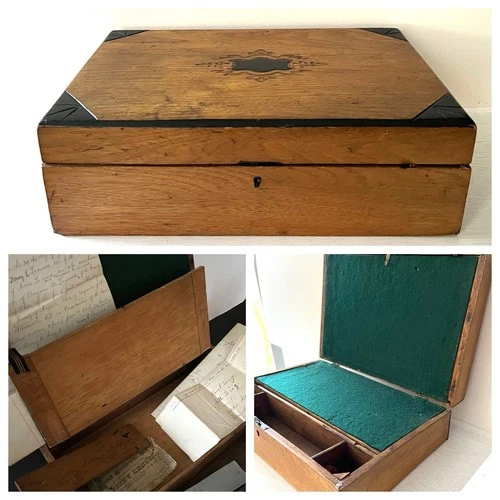 Civil War Era Writing Box with Documents - Virginia Provenance Shenandoah Valley