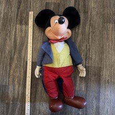 Vintage 25 Inch Tall Mickey Mouse Vinyl Plush by Applause Fancy Mickey
