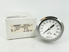 New Ashcroft 35-1009-SW-02B-60 -XLJ Pressure Gauge 3-1/2" 60PSI 316 Tube