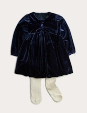 Marks & Spencer Baby Navy Mix Mini A line Dress - M&S