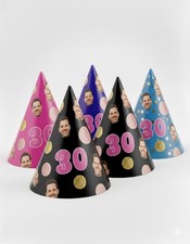 Personalized Photo Face Party Hats Custom Birthday Decor Birthday Caps Activity