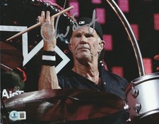 CHAD SMITH SIGNED RED HOT CHILI PEPPERS DRUMMER 8x10 PHOTO - BECKETT COA