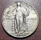1930 Standing Liberty Quarter About Uncirculated Nice Head Details Orig. Toning