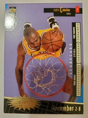 Cedric Ceballos #C 13 Dec 2-8 French GOLD 1996-97 Crash the Game NBA Card NMM