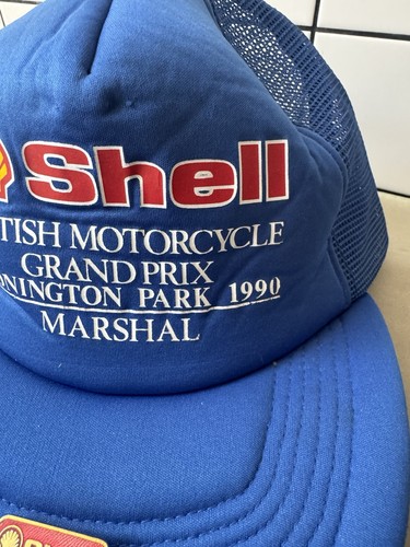British Motorcycle Grand Prix 1990 Marshal Donington Park Shell Cap With Badge - Picture 3 of 7