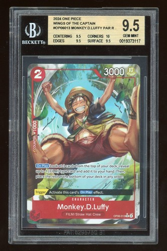 Monkey.D.Luffy (Alternate Art) graded BGS 9.5 for sale on eBay