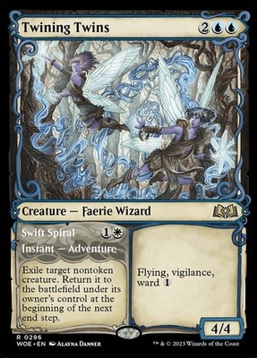 x1 Twining Twins // Swift Spiral - Foil - Showcase R MTG Wilds of Eldraine M/NM,