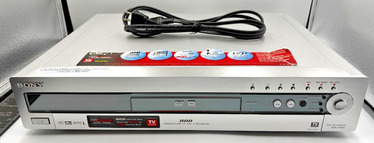 Sony RDR HX900 DVD Recorder 160GB HDD HQ Plus Tested Powers on | eBay