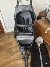Out N About Nipper Sport V4 Running Buggy/ Pushchair Grey and Footmuff 