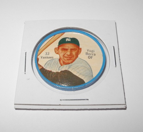 1962 Salada Tea Baseball Coin Pin 33 Yogi Berra New York Yankees Near Mint