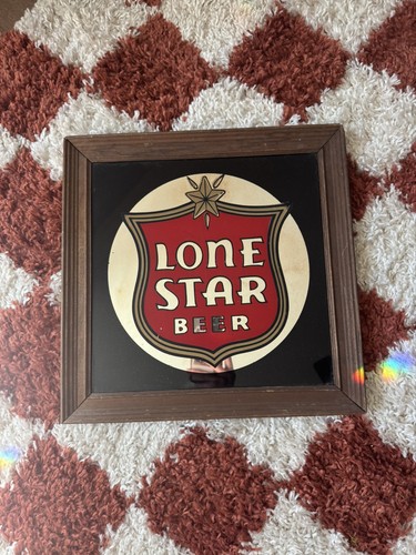 Vintage Lone Star Beer Mirror Wall Decor