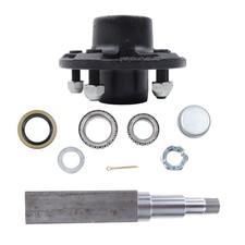 W/ Bearing Kit 5 on 5' Trailer Hub Kit 11' Square #84 Spindle for 3500lb Axle