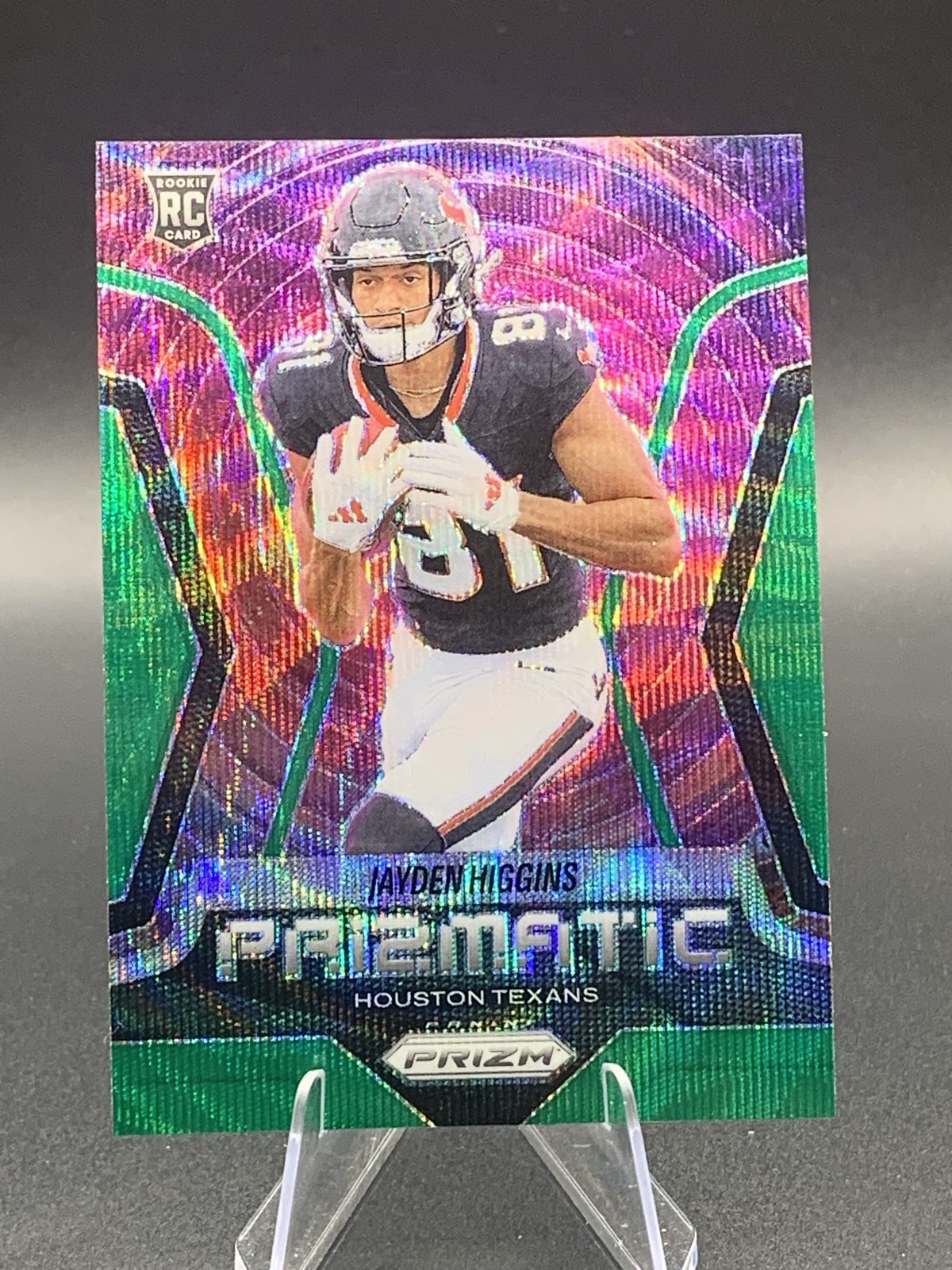 2025 Panini Prizm - Prizmatic Jayden Higgins #3 Green Wave Prizm (RC)