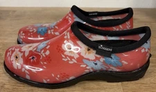 Sloggers Women’s Rubber Garden Rain Clog Strawberry Red Floral Print Size 9 US