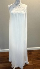 Vintage Light Pink Sheer Floor Length Nightgown  Medium