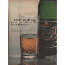 Canada Dry Ginger Ale Green Bottle 1965 Vintage Print Ad Life Magazine f10