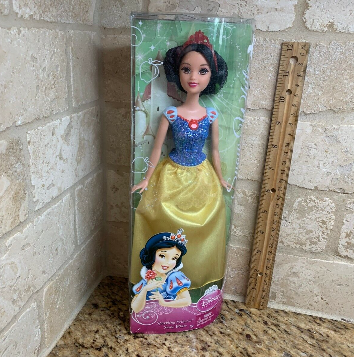 Disney Sparkling Princess Snow White Doll Barbie the box is