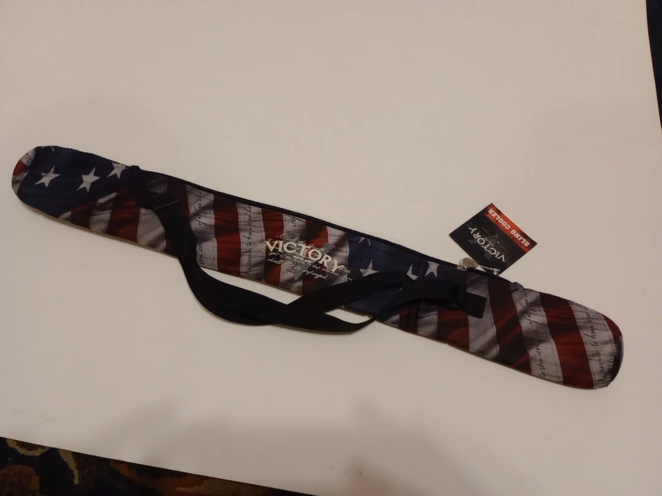 Enfriador de 6 latas Patriotic rojo blanco azul Victory 3,5 mm neopreno nuevo con etiquetas Foto 4 de 4