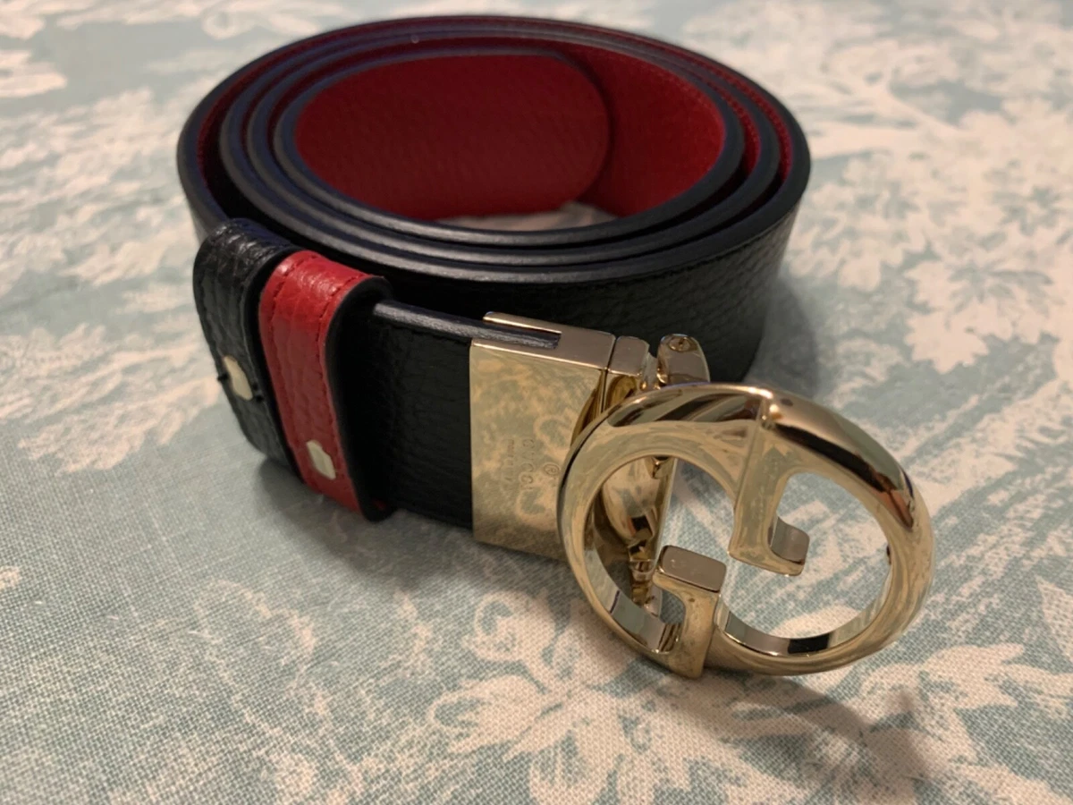 Red Gucci Leather Belt