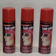 3 Pack -Goodmark Temporary Red Hair Color Spray 3 oz each Total  9 oz