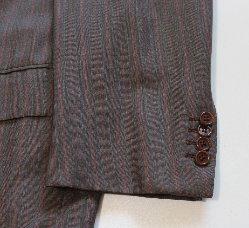 Men's KITON Napoli Blanc Blu 14 micron 180's Wool Sport Coat Jacket (size IT62) - Image 4 of 4