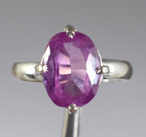 Rosa Naturale Kunzite 8.40 CT Ovale Gemma Certificato Anello Regalo Per - Foto 2 di 7