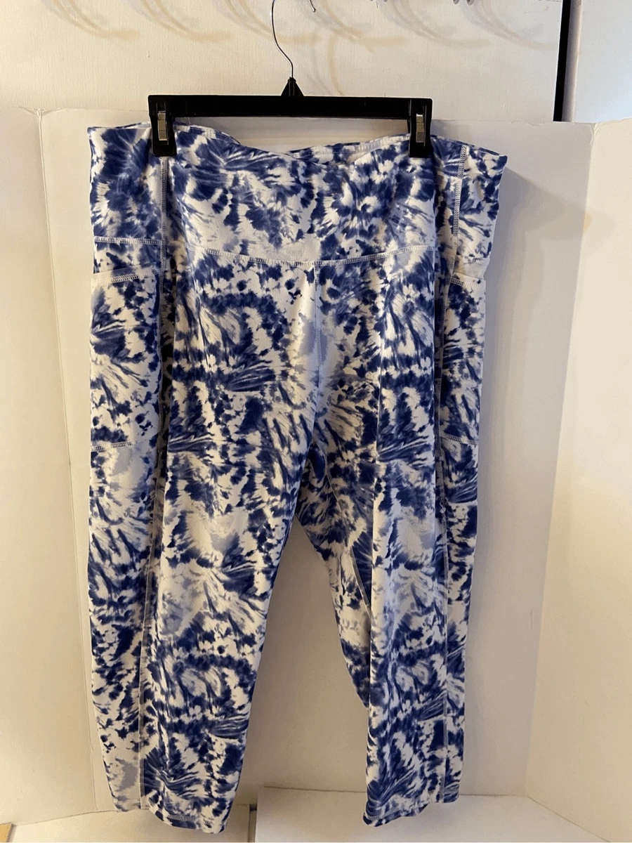 Reebok 3x workout Capri pants blue rn#63619