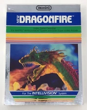Intellivision DRAGONFIRE Video Game Original Box Manual Overlays Imagic CIB 80s