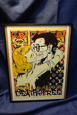 D*Face x Louis Vuitton NYC#AP/100 World Art Printing Framed