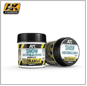 AK Interactive 8010 Diorama Series: Snow Microballoons Powder Texture Acrylic 10