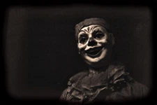 Creepy Carnival Clown Black and White B&W Photo Art Print Poster 18x12