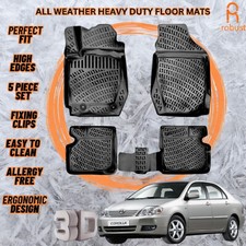 3d Molded Floor Mats Liners Fits Toyota Corolla 2000-2006 All Season Heavy Duty