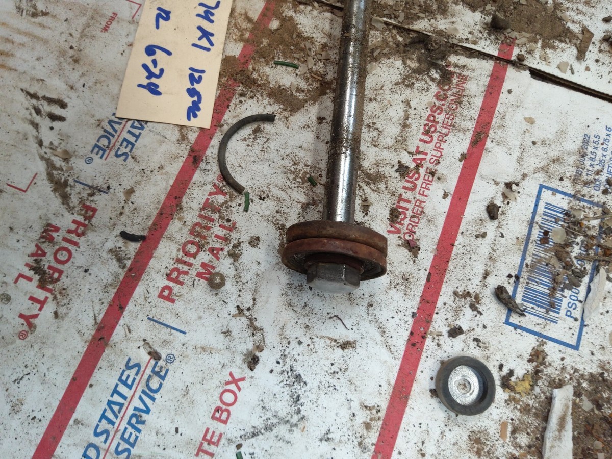 1974 Kawasaki K1 125CC swing arm bolt with both inner spacers R | eBay