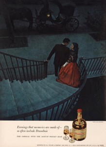 1965 Drambuie: Evenings That Memories Are Made Of Staircase Vintage Print Ad