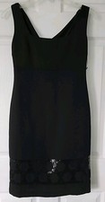 NWT Jones New York Size 2P Little Black  Dress w/ Sequin Design, MSRP $160
