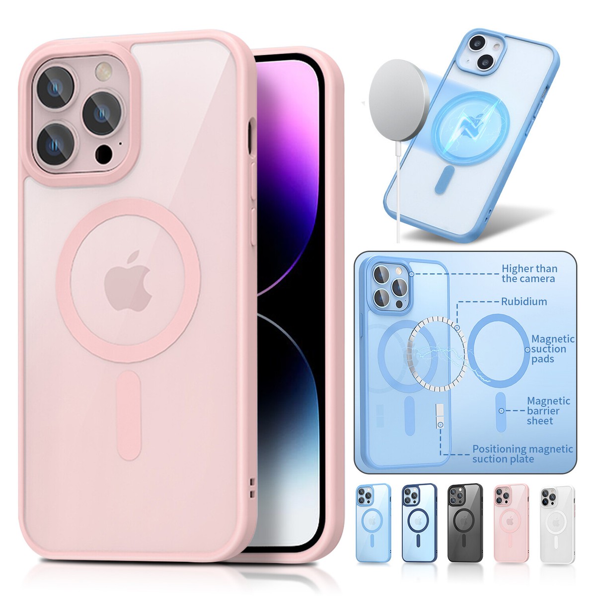 Apple 純正 MagSafe iPhone 15 Pro ライトピンク iPhone 15 Plus Clear Case with MagSafe - Education - Apple