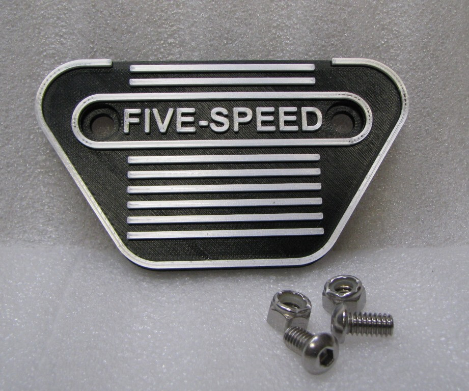 HARLEY FXR FIVE SPEED SIDE FRAME COVER BADGE PLATE STAINLESS