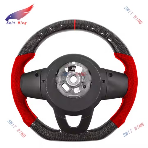 Hydro Dip Sport Steering Wheel Fit Ford F150 Raptor 2009-2014 Red Leather - Picture 3 of 9