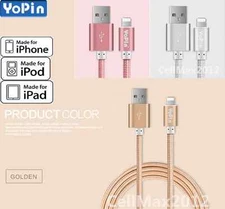 Braided USB Cable Data Sync Charger Cord For iPhone 14 13 12 11 XR , 1 / 2 Meter