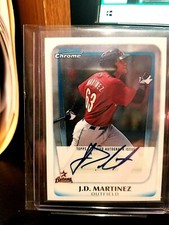 2011 J.D. MARTINEZ BOWMAN CHROME ON CARD ROOKIE AUTOGRAPH #BGP92. GEM.