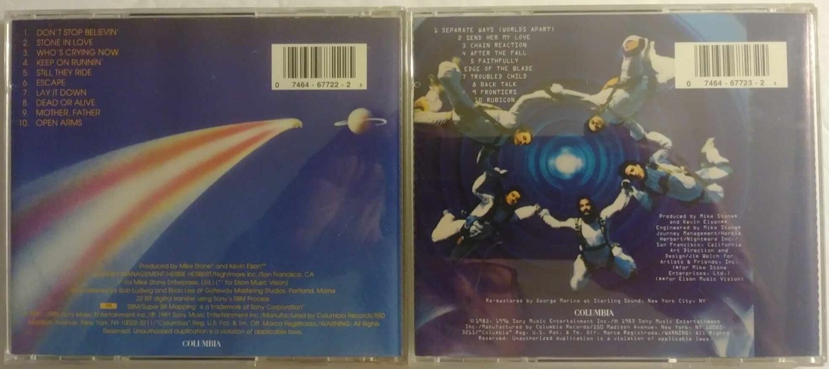 JOURNEY ESCAPE & FRONTIERS (2) CDs Excellent Condition!!! | eBay