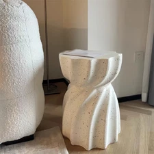 Wabi Sabi Style Creative Side Table Concrete Garden Stool Stand Accent End Table