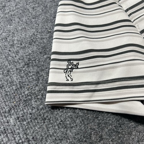 Ashworth Golf Polo Large Black White Stripe Performance Rugby Shirt Mens - Bild 11 von 17