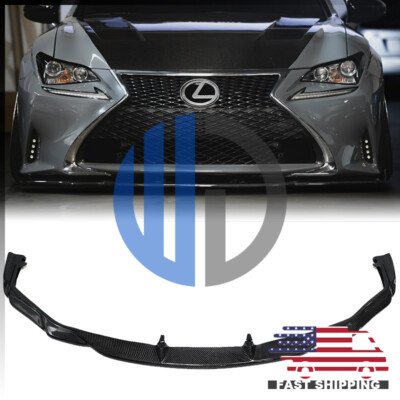 For 2015 2016 2017 2018 Lexus RC250 350 F-Sport AR Style Carbon Fiber Front Lip