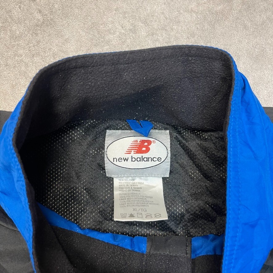 New Balance Rain Jacket Mens Y2K Full Zip Vintage Windbreaker, Blue, XL image 8